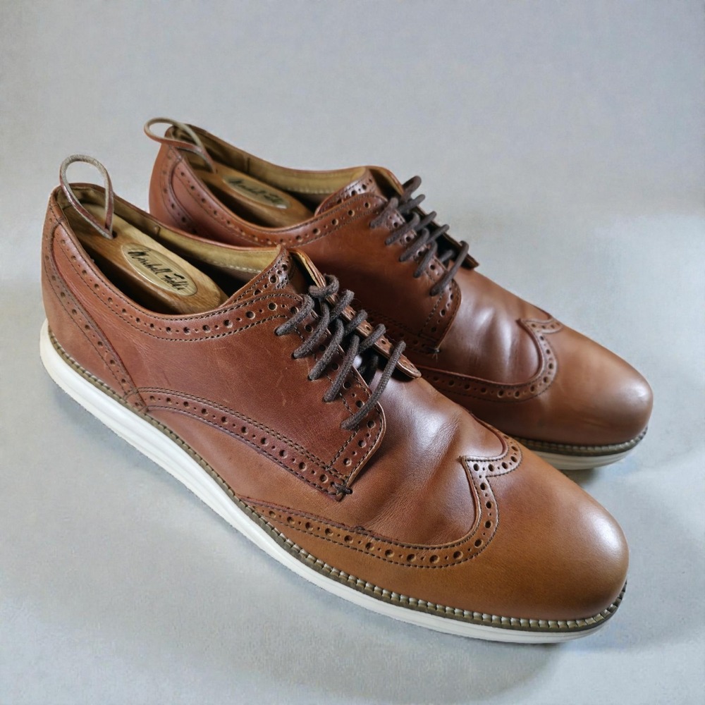 Cole Haan Zerogrand Wingtip Oxford Mens 11.5 M Brown Leather C22793